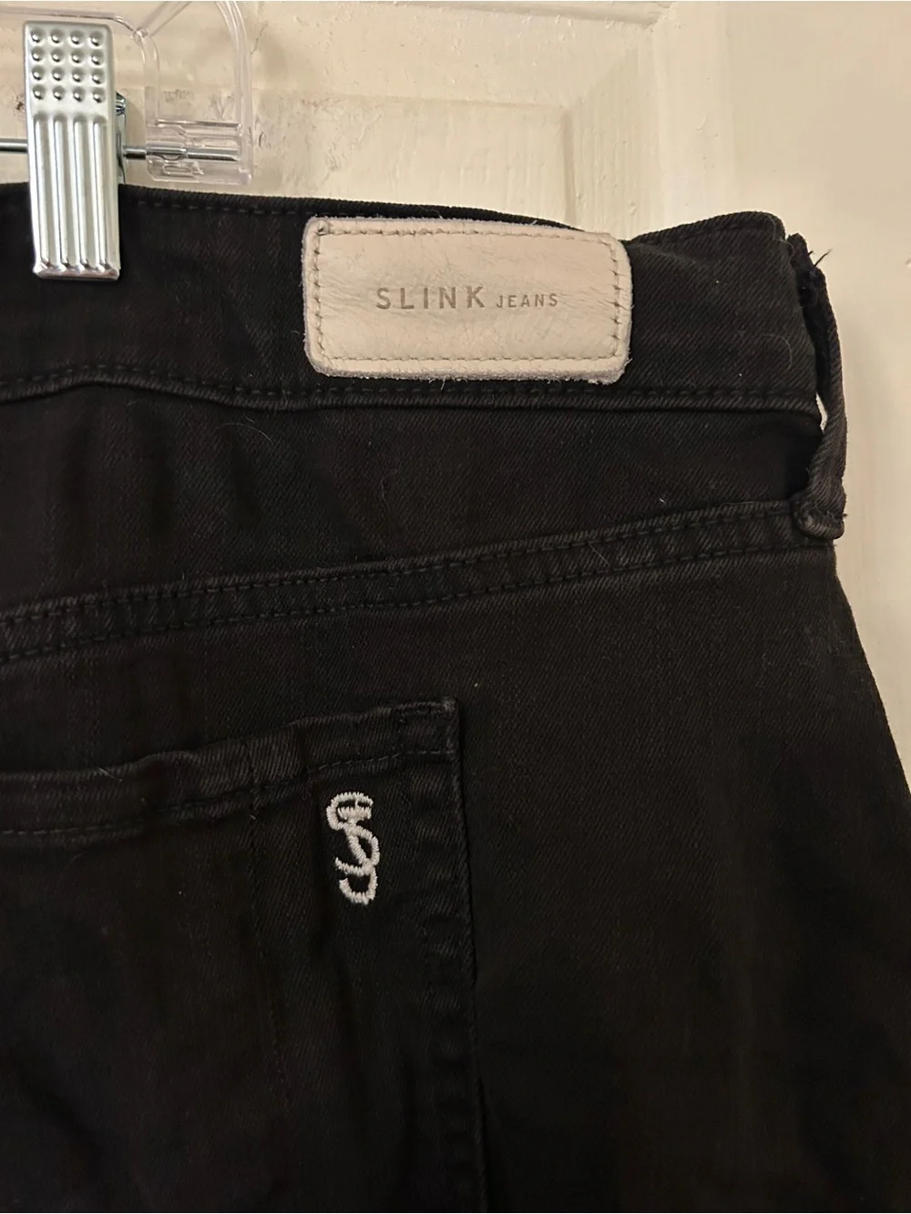 Slink long black denim Jean skirt size 20 Stretch Cotton Denim Skirt with small